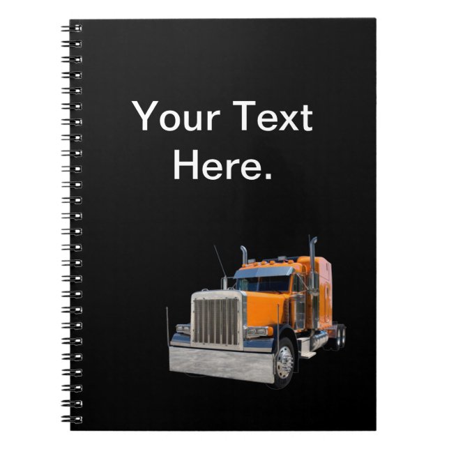 Semi Truck Spiral Notebook (Front)