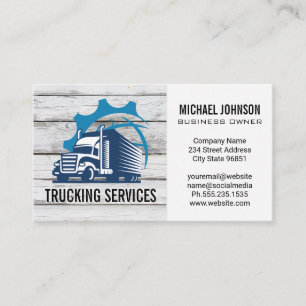 Semi Truck Supplies Transport Driver Business Card