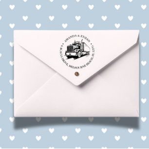 Semi Truck Theme Self-inking Stamp