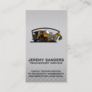 Semi Truck Transport Construction Builder Business Card