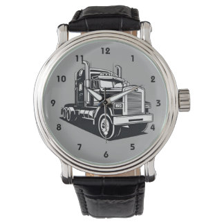 Semi Truck Transport Highway Cool Driver Watch