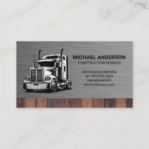 Semi Truck Transport Steel Big Rig Business Card