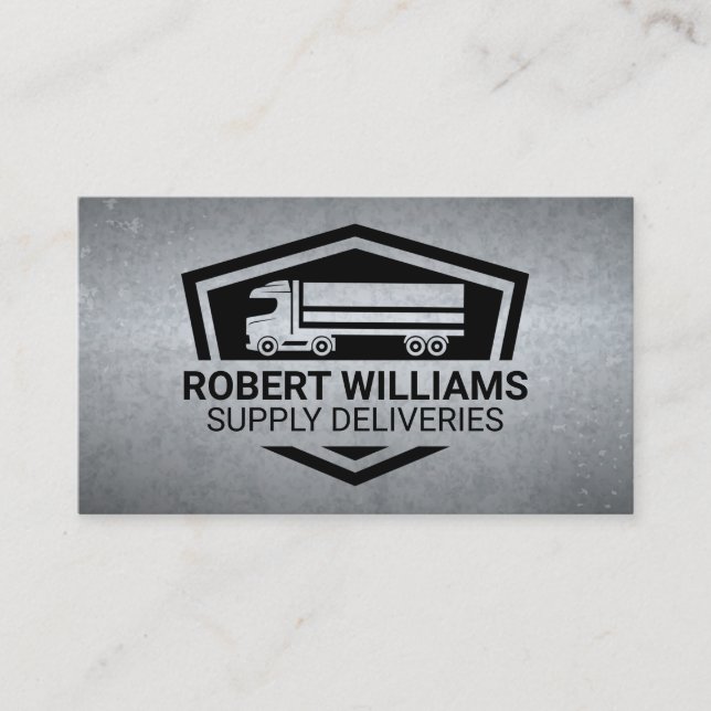 Semi Truck Transport Supplies Logo Appointment Card (Front)