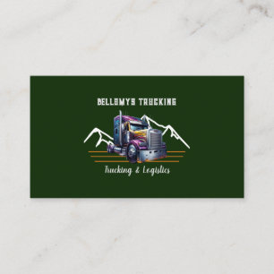 Semi Truck Trucking And Logistic Business Card