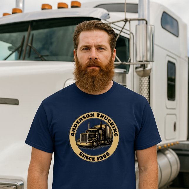Semi Truck Trucking Template T-Shirt (Creator Uploaded)