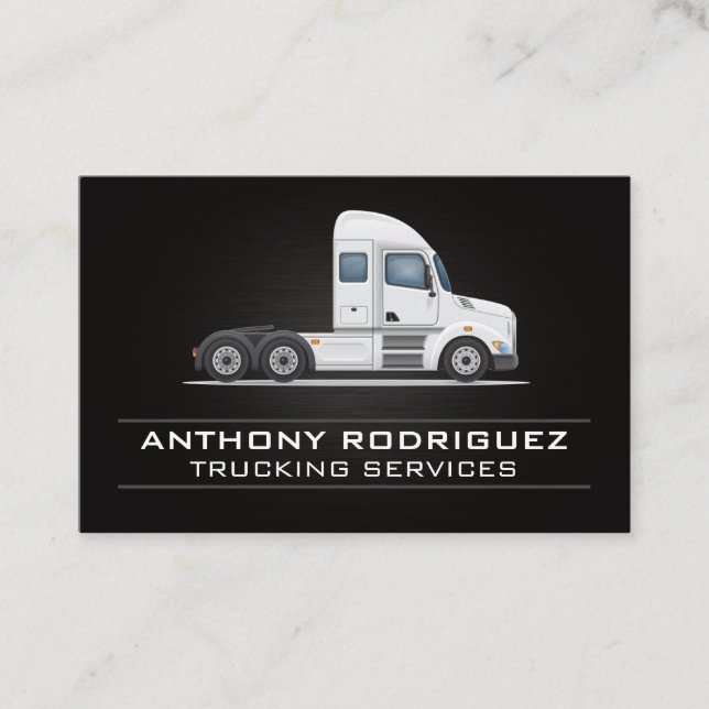 Semi Truck Vehicle Construction Business Card (Front)