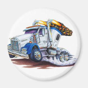 Semi Truck with Sleepercab Magnet