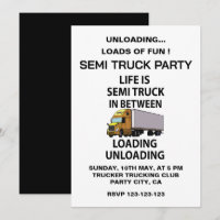 Semi Trucks Trucker Driver Party
