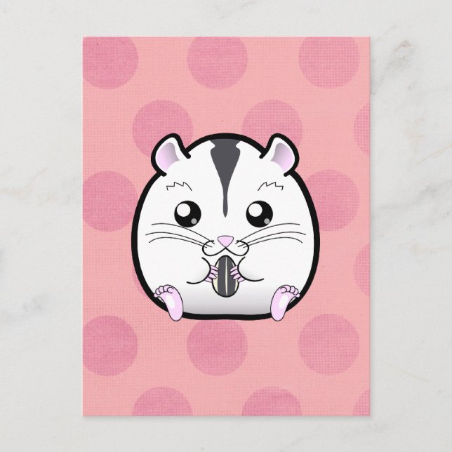 Semi White Russian Dwarf Hamster Postcard (Front)