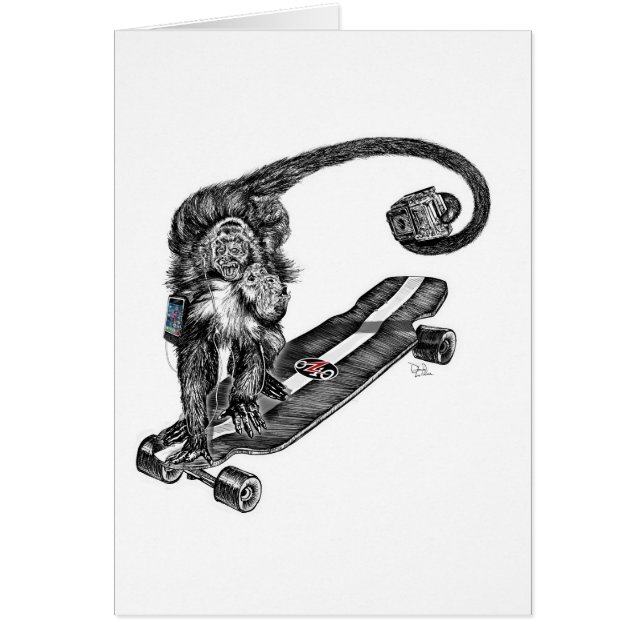 Semian Skateboard Selfie (Front)