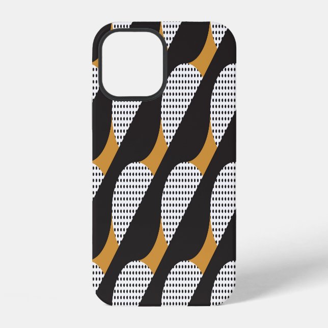 Semicircles and dots, geometric pattern. iPhone case (Back)