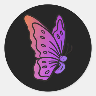 Semicolon Butterfly Anti-suicide Mental Health Awa Classic Round Sticker