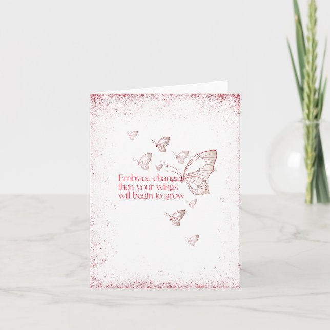 Semicolon Butterfly - Embrace Change Card (Front)