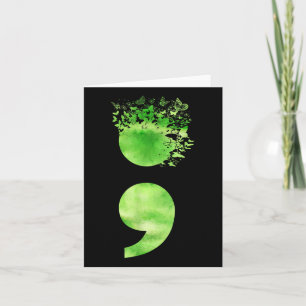 Semicolon Butterfly Retro Mental Health S Awarenes Card
