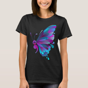 Semicolon Butterfly Semi-colon Tattoo Mental Healt T-Shirt