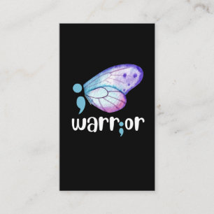 Semicolon Butterfly - Suicide Prevention Awareness Business Card