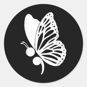Semicolon Butterfly Suicide Prevention Awareness Classic Round Sticker