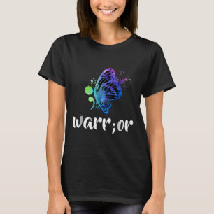 Semicolon Butterfly Suicide Prevention Awareness T T-Shirt