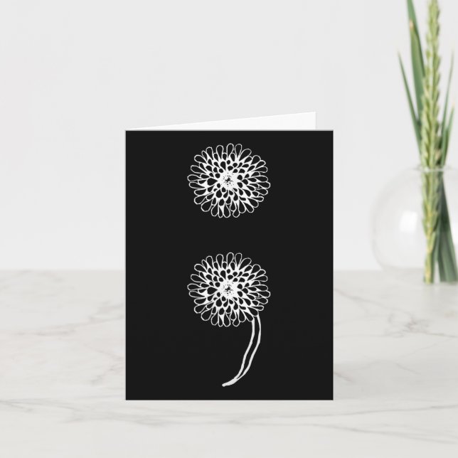 Semicolon Dandelion Suicide Prevention Awareness  Card (Front)
