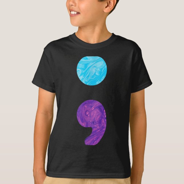 Semicolon depression prevention awareness week  T-Shirt (Front)
