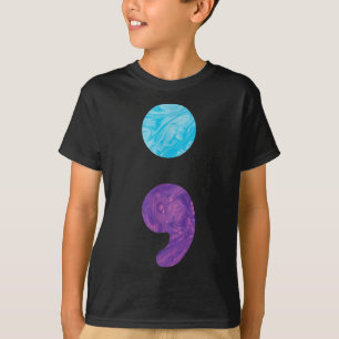 Semicolon Depression Suicide Prevention Awareness  T-Shirt