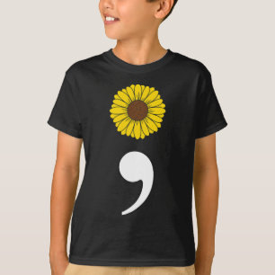 Semicolon Heartbeat Heartrate Suicide Prevention A T-Shirt