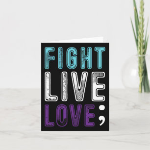 Semicolon Hope Suicide Awareness For A Mental Supp Card