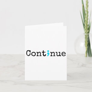 Semicolon Mental Health &amp; Suicide Prevention A Card