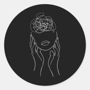 Semicolon Mental Health Awareness  Classic Round Sticker