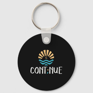 - Semicolon Mental Health Awareness Gift  Key Ring