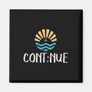 - Semicolon Mental Health Awareness Gift Magnet