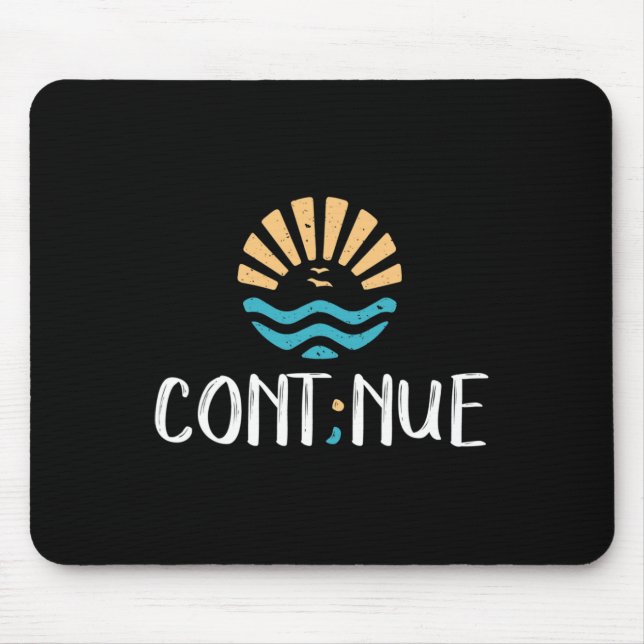 - Semicolon Mental Health Awareness Gift  Mouse Pad (Front)