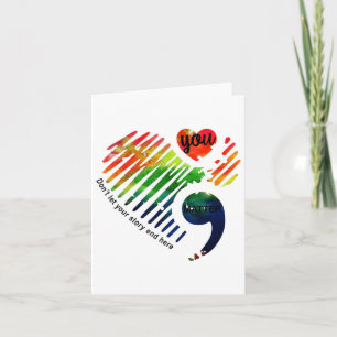 Semicolon Mental Health Awareness Month Gifts  Card