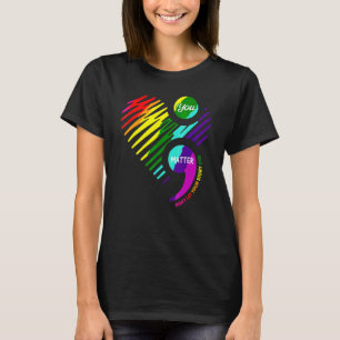 Semicolon Mental Health Awareness T-Shirt