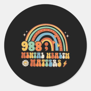 Semicolon Mental Health Problems Suicide Preventio Classic Round Sticker