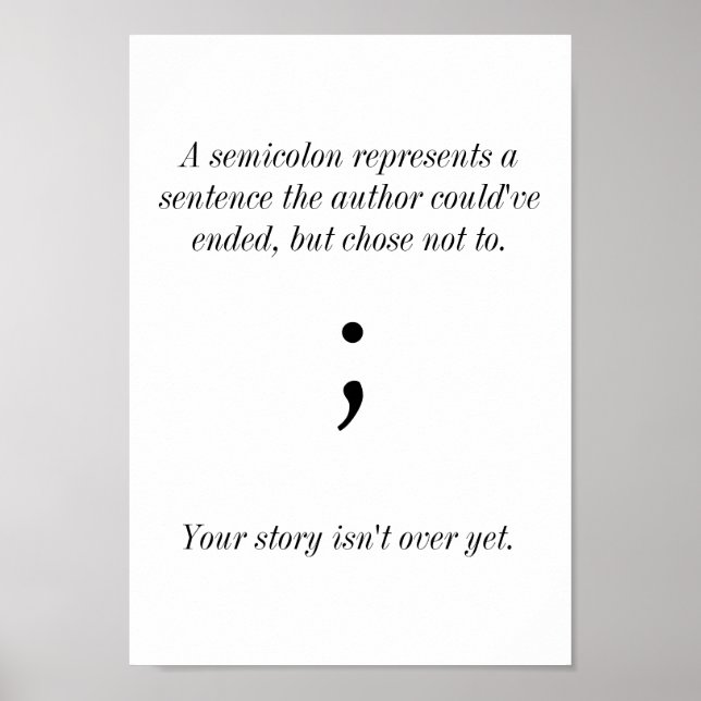 Semicolon poster (Front)