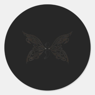 Semicolon Project Mental Health Awareness Butterfl Classic Round Sticker