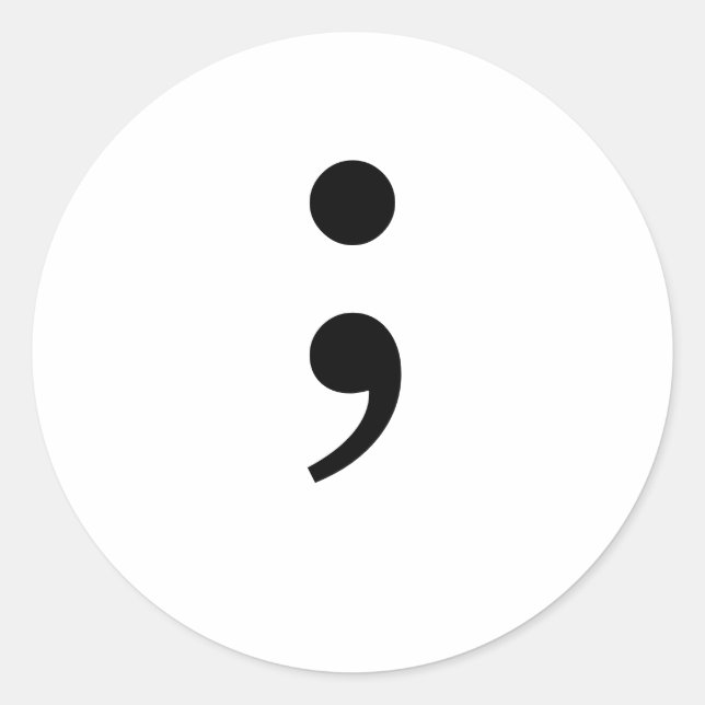 Semicolon Sticker (Front)