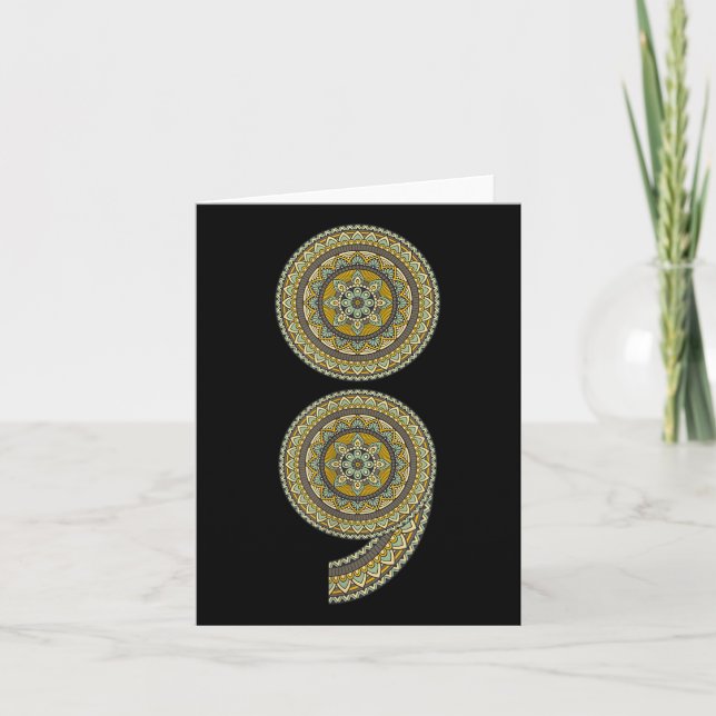 Semicolon Suicide Prevention Awareness Gift  Card (Front)