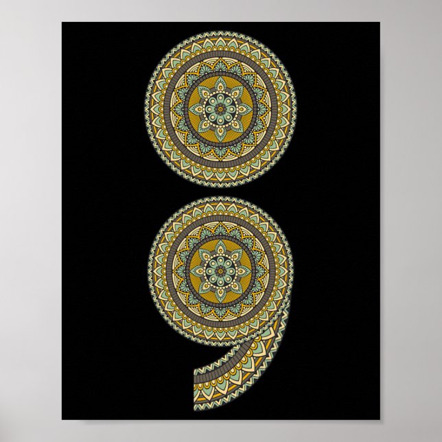 Semicolon Suicide Prevention Awareness Gift  Poster (Front)