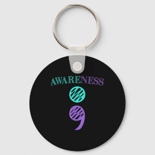 Semicolon Suicide Prevention Awareness  Key Ring