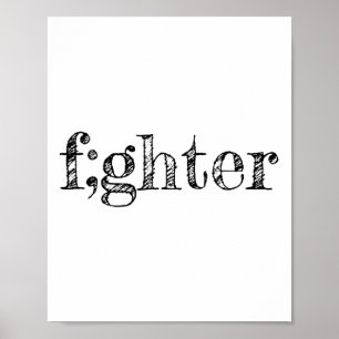 Semicolon Support Depression Awareness Poster