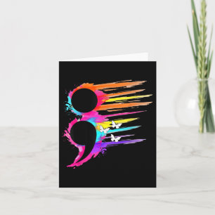 Semicolon Symbol Mental Health Suicide Prevention Card