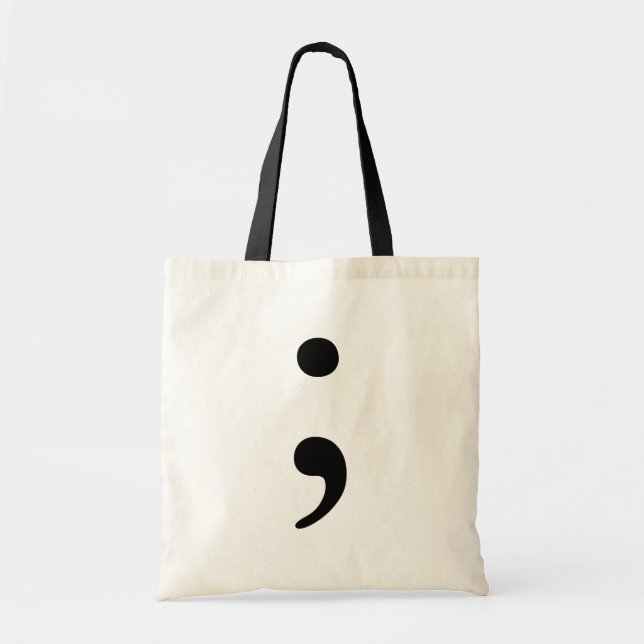 Semicolon Tote Bag (Front)