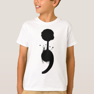 Semicolon Tree Suicide Depression Prevention T-Shirt