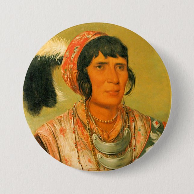 Seminole Cheif, Osceloa 7.5 Cm Round Badge (Front)