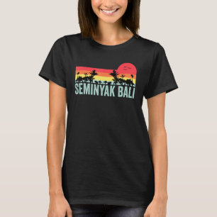 Seminyak Bali Holiday Vacation Retro Sunset T-Shirt