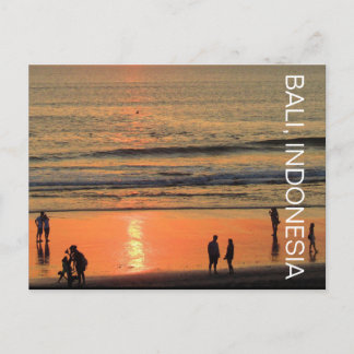 seminyak beach people postcard