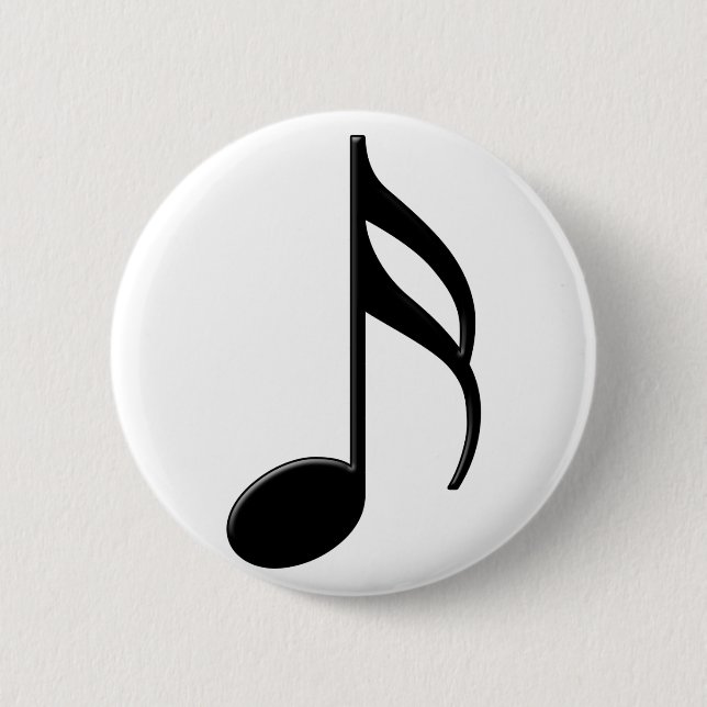 Semiquaver - Sixteenth Note Music Symbol 6 Cm Round Badge (Front)