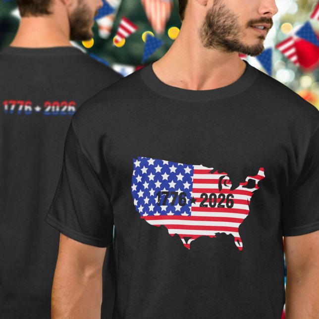 Semiquincentennial 1776 to 2026 USA Flag T-Shirt (Creator Uploaded)
